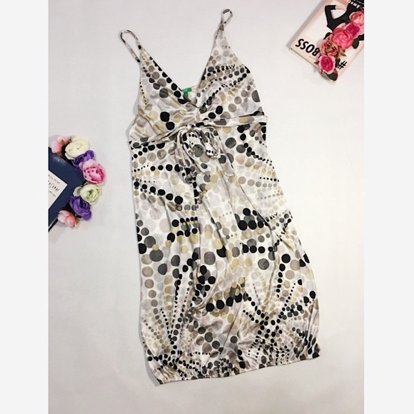 United Colors Of Benetton Dresses & Skirts - Benetton Silver Mini Dress Italy Size Large